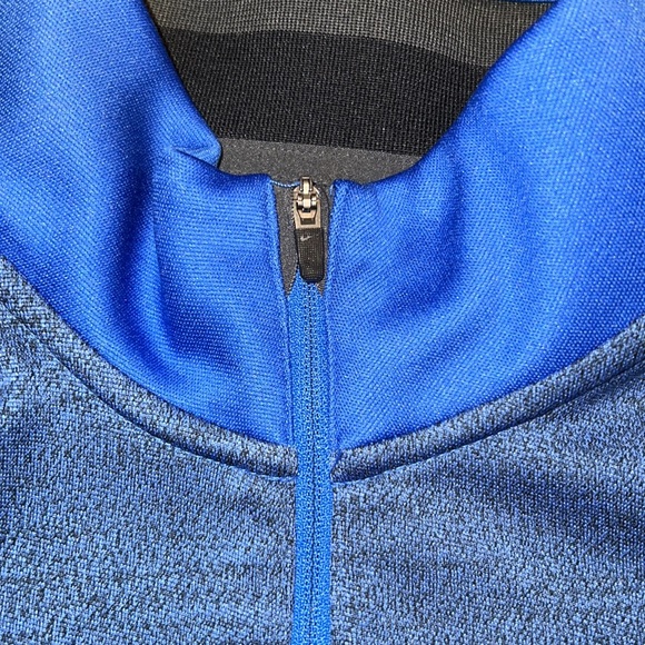Nike Dri Fit Mens Coaches 1/2 Zip Blue Pullover - Picture 5 of 11
